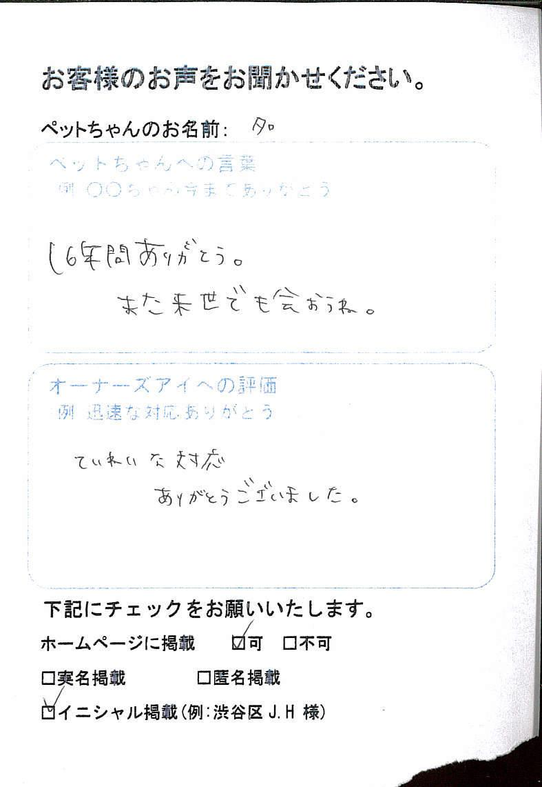 大田区 I.K様 タロ君