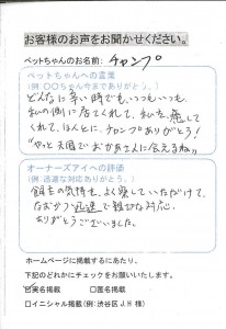荒川区 田中様 チャンプ